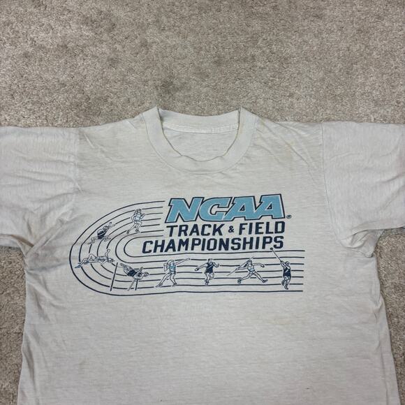 Vintage 70s 80s NCAA Track and Field Championships Single Stitch Shirt - Picture 2 of 9